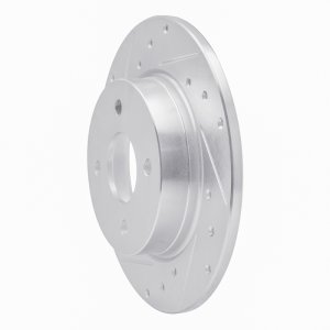 Ford Ecosport Brake Rotor (1) - Rear Left - R1 Concepts - Drilled & Slotted - Silver - `18-`22